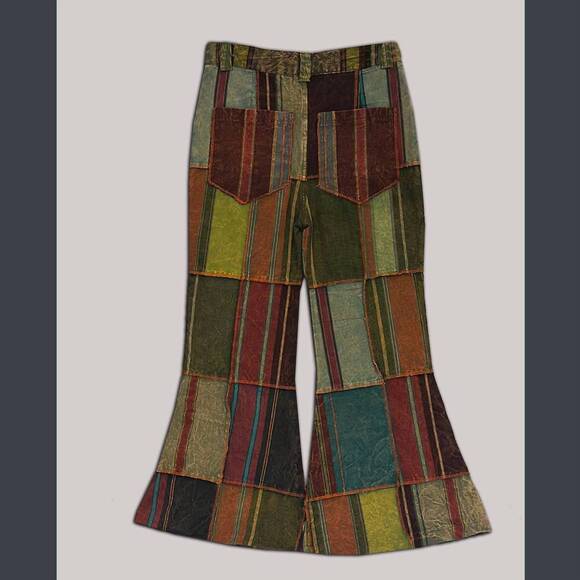 NEW JAYLI women's cotton patchwork outer stitching pants in olive green - Picture 3 of 3